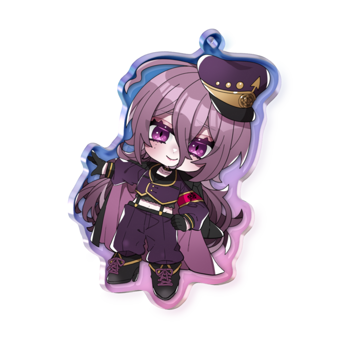 オーロラアクリルキーホルダー - 70 × 70mm