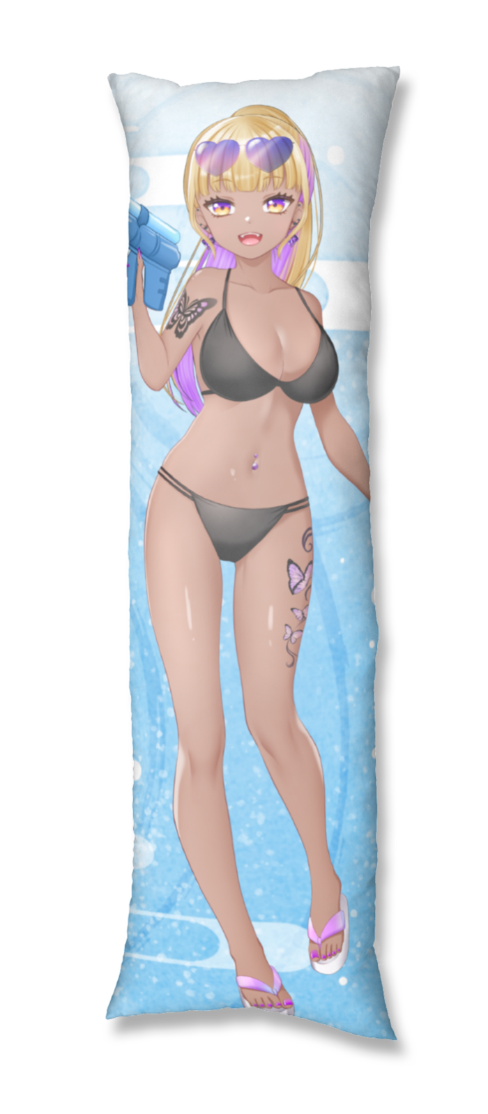 黒ギャル黒水着(フリル無)