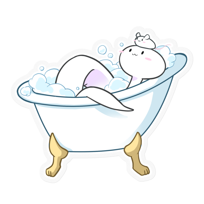【バスタイム🛁】ボールステッカー(ホワイトウエディング) 10cm