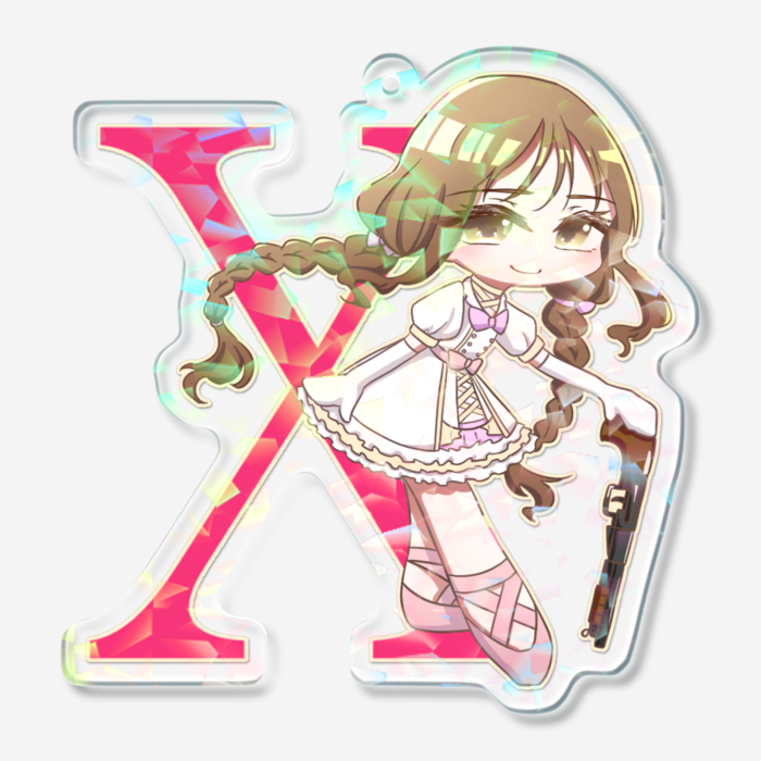 ホログラムアクリルキーホルダー - 70 × 70mm