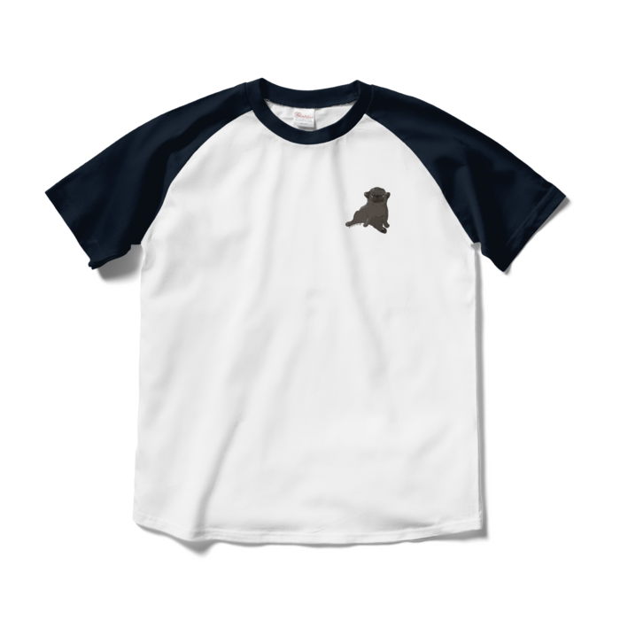 ラグランTシャツ - M - ホワイト×ネイビー