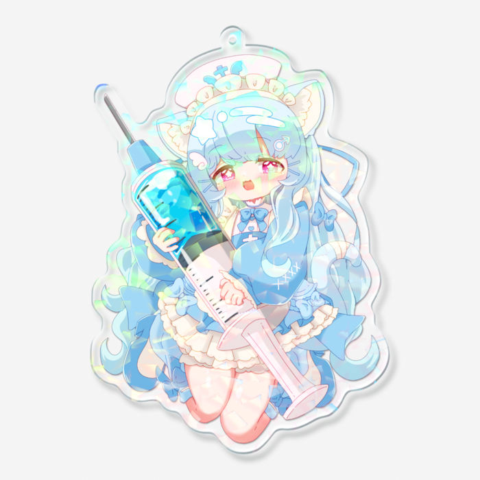 ホログラムアクリルキーホルダー - 100 × 100mm