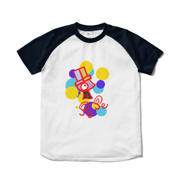 ラグランTシャツ - S - ホワイト×ネイビー