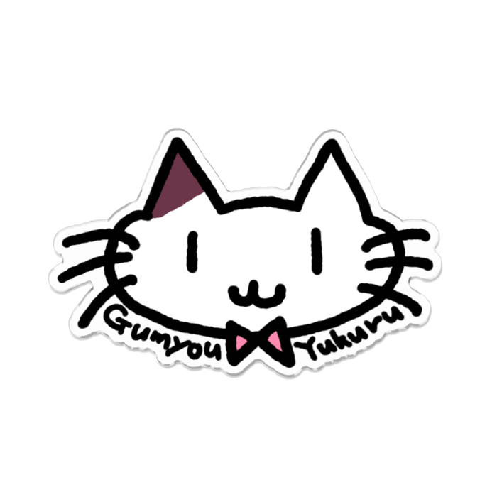 ねこちゃんアクリルバッジ - 100 x 100 (mm)