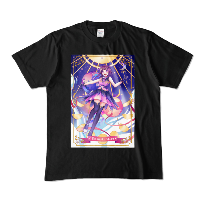 カラーTシャツ高発色 - M - ブラック(フレーム有)