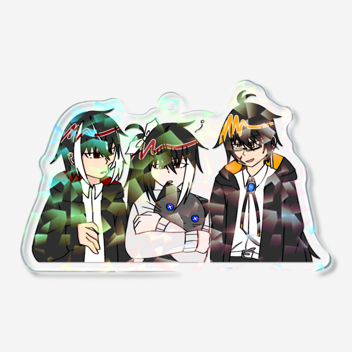 ホログラムアクリルキーホルダー - 70 × 70mm