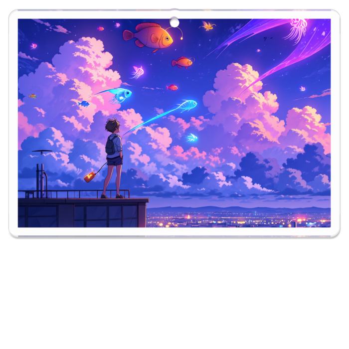 『黄昏に遊ぶ魚たち』 - アクリルキーホルダーTypeB