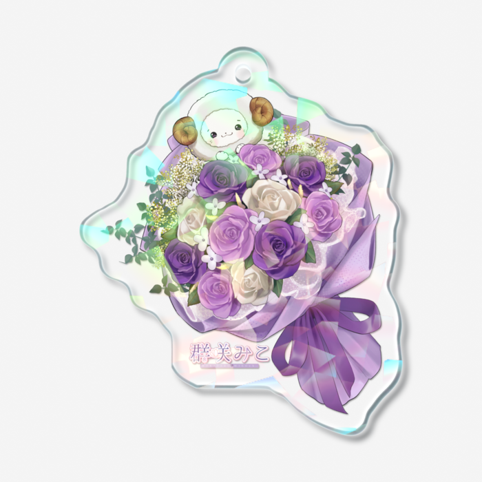 ホログラムアクリルキーホルダー - 50 × 50mm