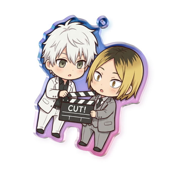 オーロラアクリルキーホルダー - 70 × 70mm