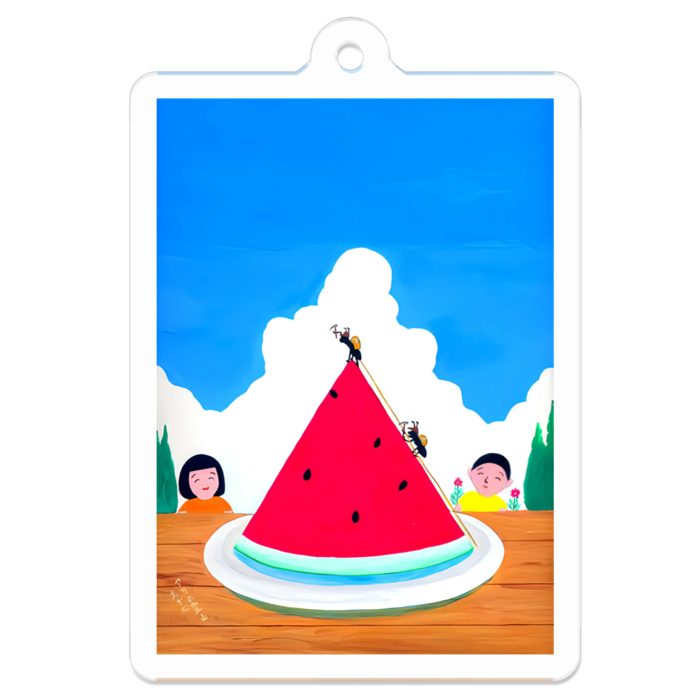 アクリルキーホルダー(コーティング) - 50 x 50 (mm)