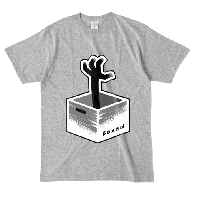 【濃Ｔ】黒：L（杢グレー）