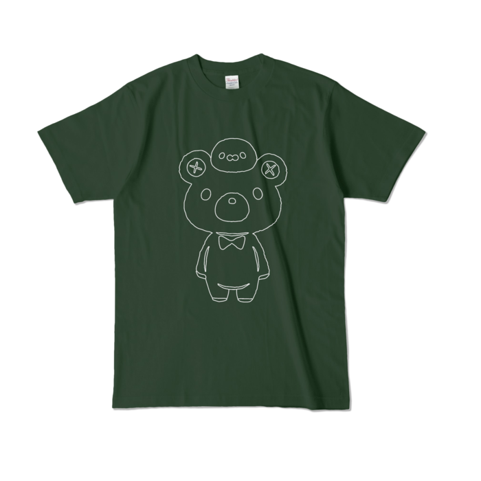 まんじゅうカラーTシャツ - L - フォレスト (濃色)