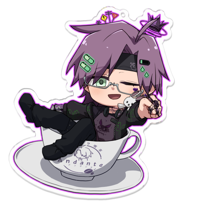 アクリルキーホルダー - 100 x 100 (mm)らび