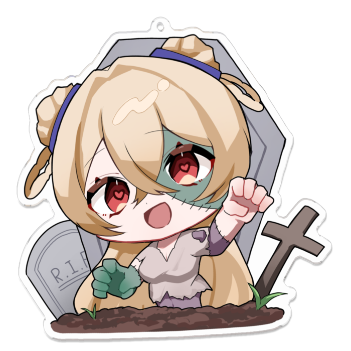 愛ノ琴羽 Live2D支援ハロウィンアクキー - 100 x 100 (mm)