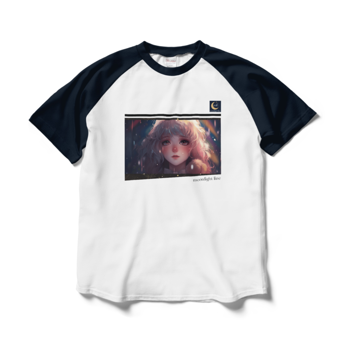 ラグランTシャツ - L - ホワイト×ネイビー
