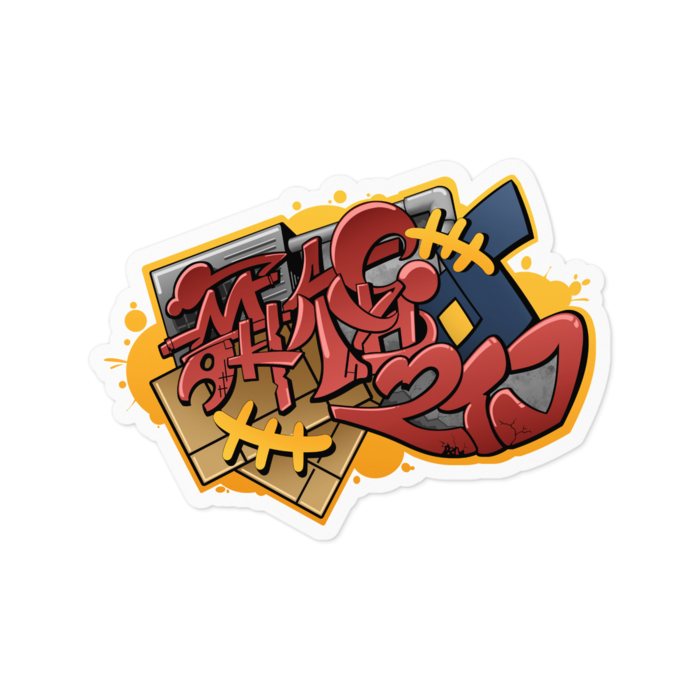 ステッカー(ホワイト) - 100 x 100 (mm)