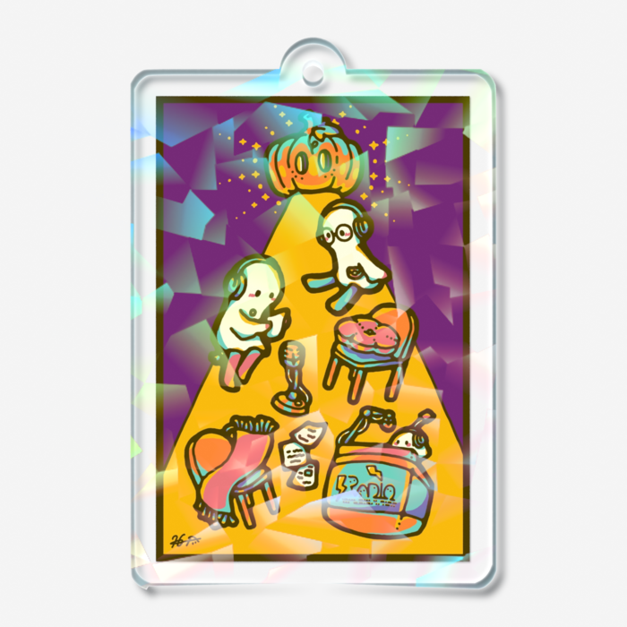 ホログラムアクリルキーホルダー - 50 × 50mm