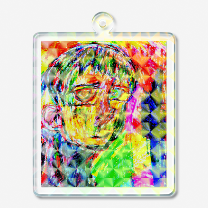ホログラムアクリルキーホルダー - 50 × 50mm