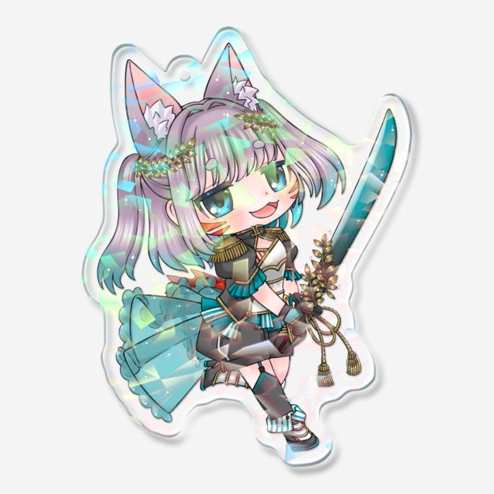 ホログラムアクリルキーホルダー - 70 × 70mm