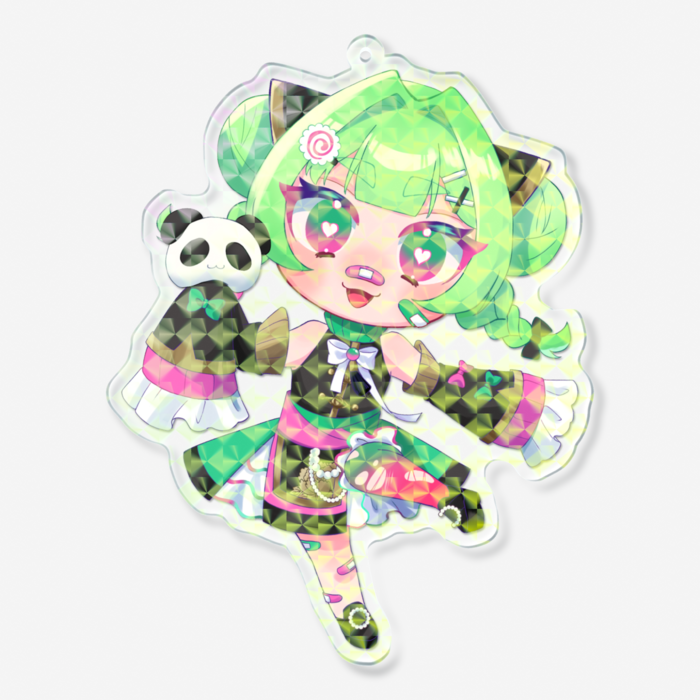 ホログラムアクリルキーホルダー - 100 × 100mm