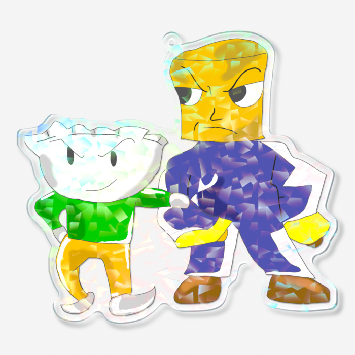 ホログラムアクリルキーホルダー - 100 × 100mm