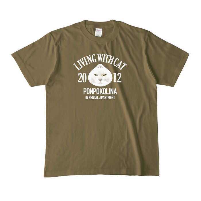 肉まんポンコTシャツ 半袖(オリーブ)メンズM