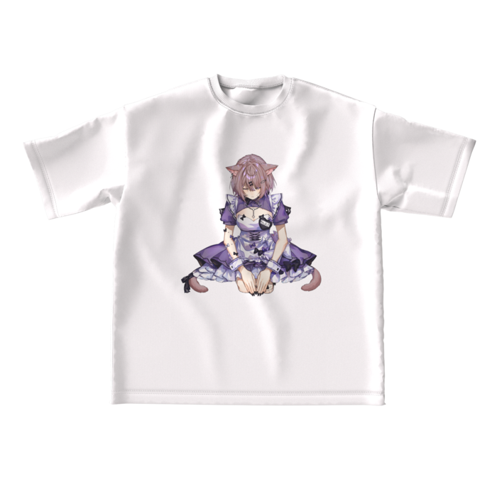 【塗りこみ】ビッグシルエットTシャツ【白/L】