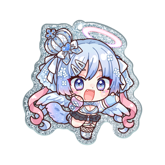 ラメアクリルキーホルダー - 50 × 50mm