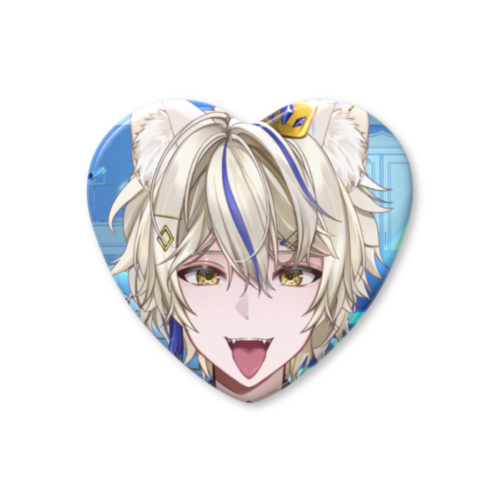 ハート缶バッジ - 52.5 × 57mm