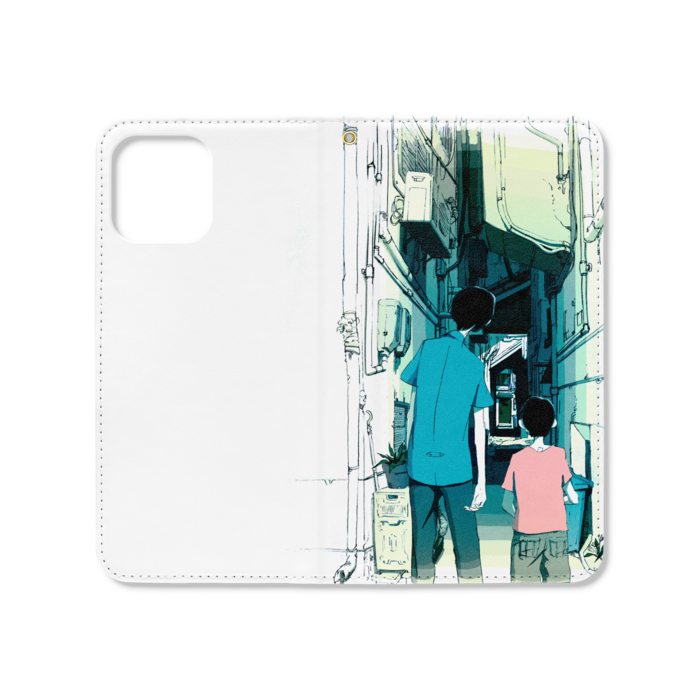 手帳型iPhoneケース(ベルトなし) - iPhone12 ProMax - ストラップ穴 あり