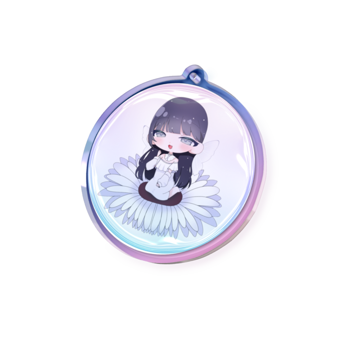 オーロラアクリルキーホルダー - 70 × 70mm