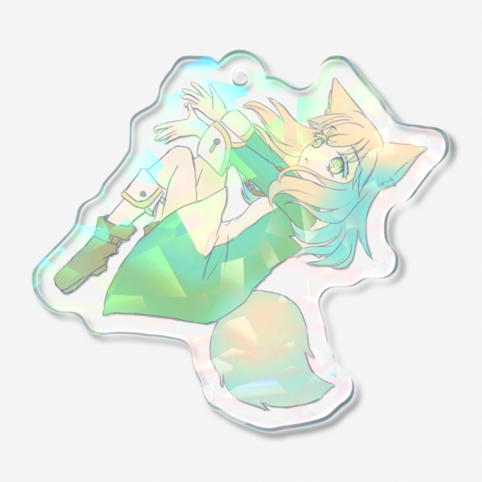 ホログラムアクリルキーホルダー - 50 × 50mm