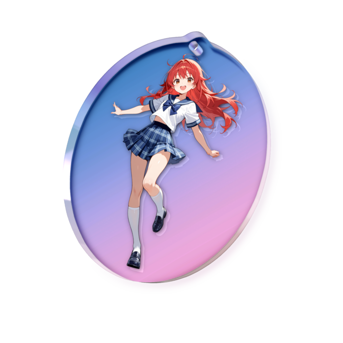 オーロラアクリルキーホルダー - 50 × 50mm