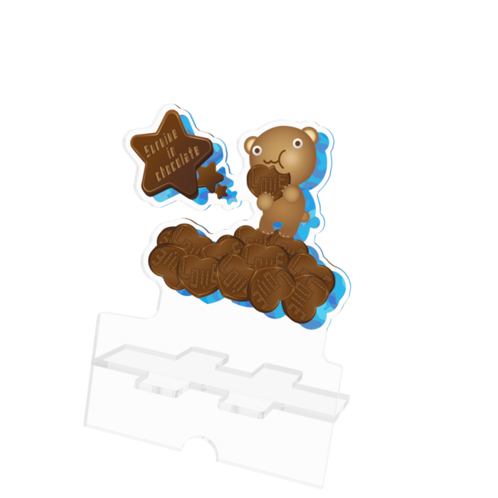 アクリルスマホスタンド - 100x160mm(ケーブル穴あり)