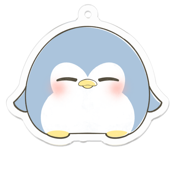 アクリルキーホルダー - 50 x 50 (mm)(ペンギン)