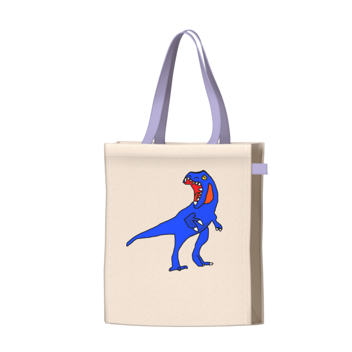 ツートンカラーバッグ - パープル - W34 × H41 × D14cm