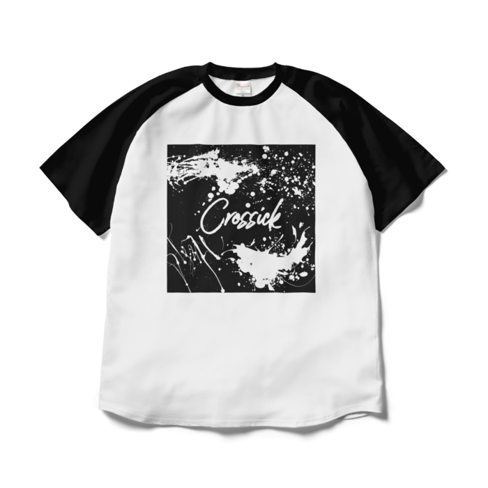 ラグランTシャツ - XL - ホワイト×ブラック