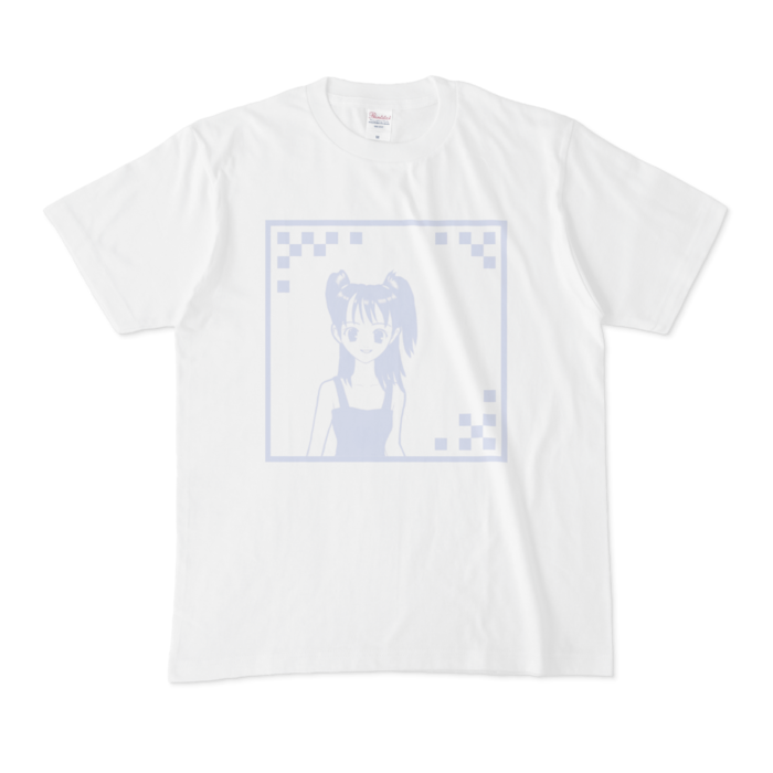 Tシャツ - M - 白（青プリント）