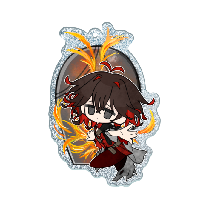 ラメアクリルキーホルダー - 70 × 70mm