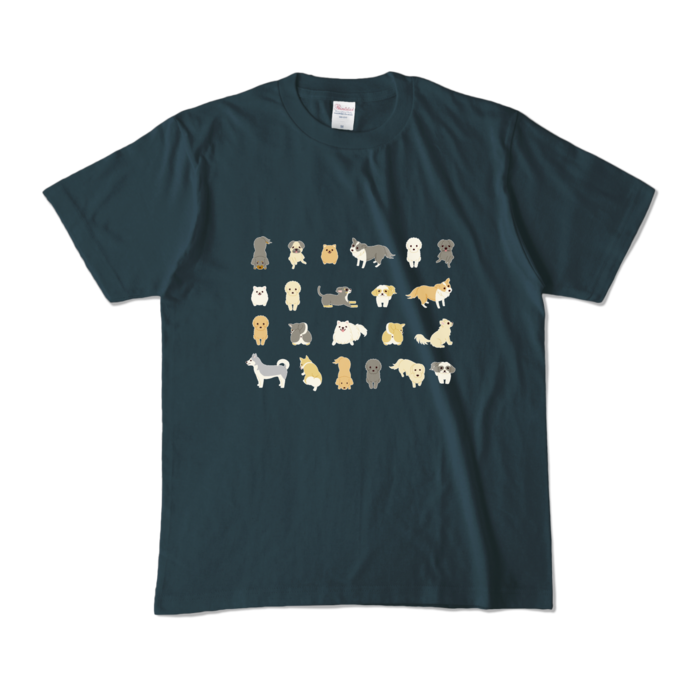 カラーTシャツ　デニム　M