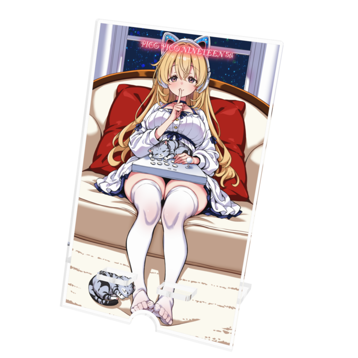 アクリルスマホスタンド - 100x160mm(ケーブル穴あり)