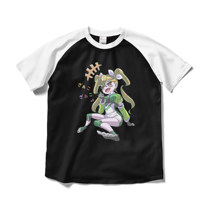 ラグランTシャツ - M - ブラック×ホワイト