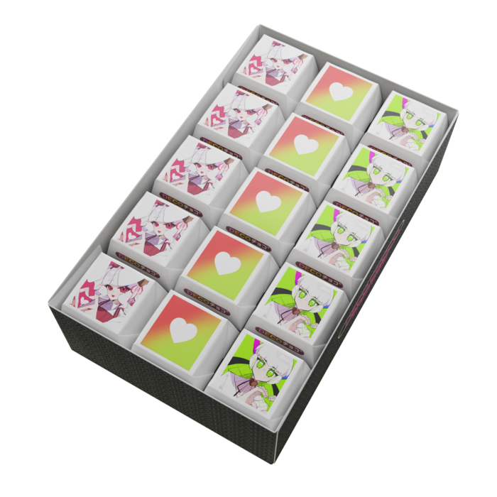 DECOチョコ45個 - 列ごとにデザイン