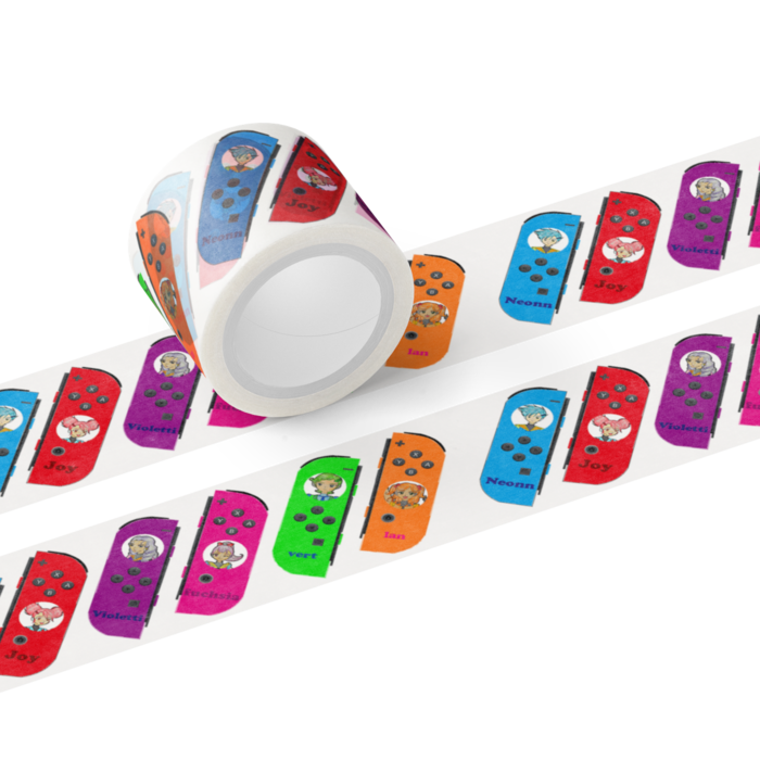 Switch Joy Con擬人化キャラ マスキングテープ 幅3cm コラージュランド Booth