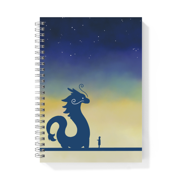 【龍との遭遇-碧黄-】リングノートA5