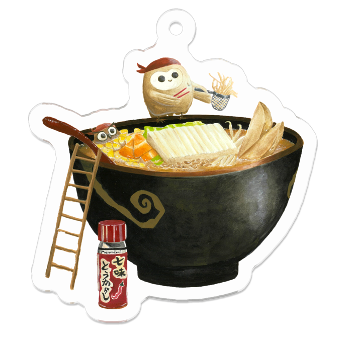 めんみみ 味噌ラーメンアクリルキーホルダー Ten1210 Shop Booth