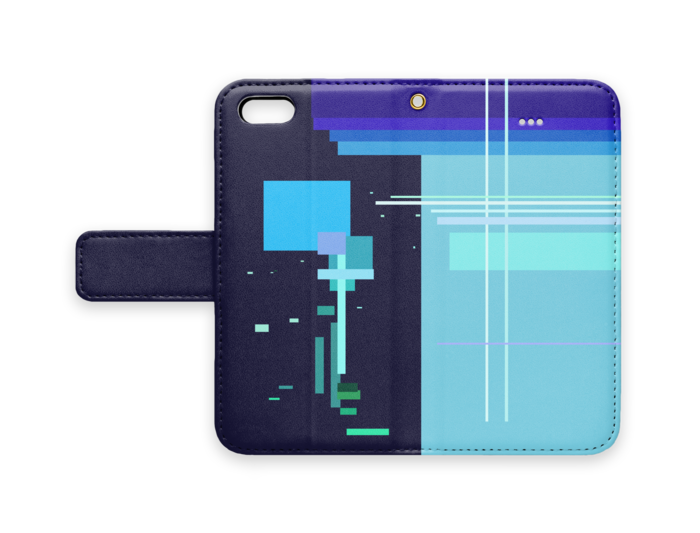 手帳型iPhoneケース - iPhone5 - ストラップ穴 あり