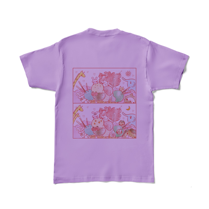 カラーTシャツ - L - ライトパープル (淡色)