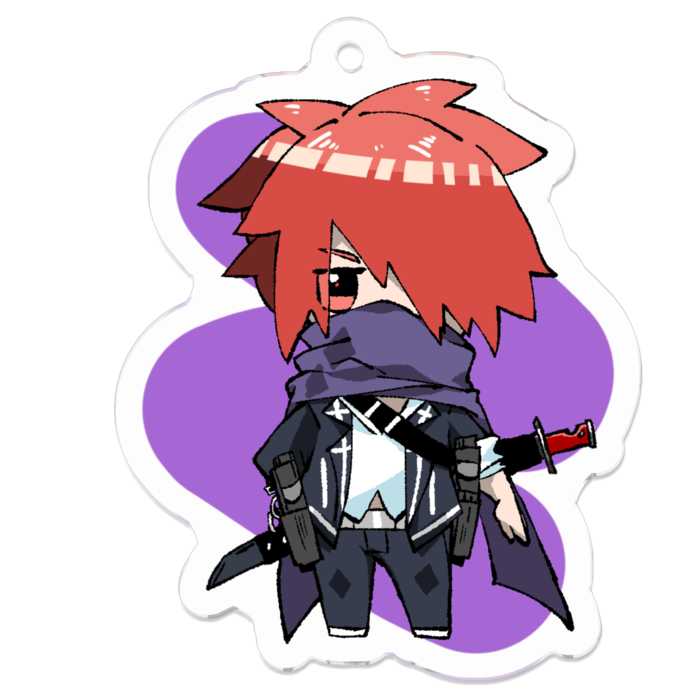 アクリルキーホルダー（コーティング） - 50 x 50 (mm)