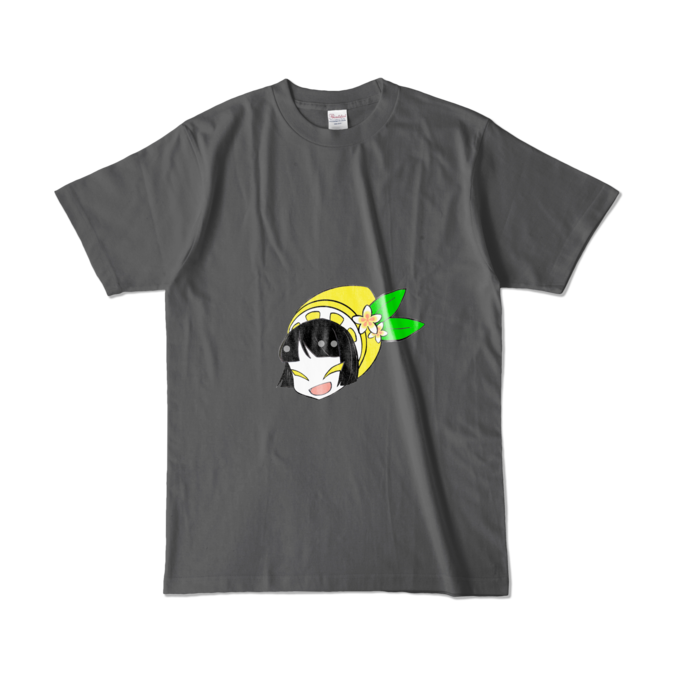 カラーTシャツ(濃色) - L - 両面 - チャコール